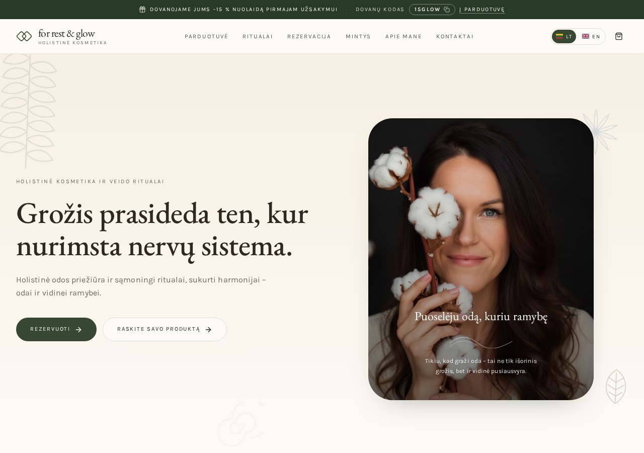 Forest & Glow — Grožio studija